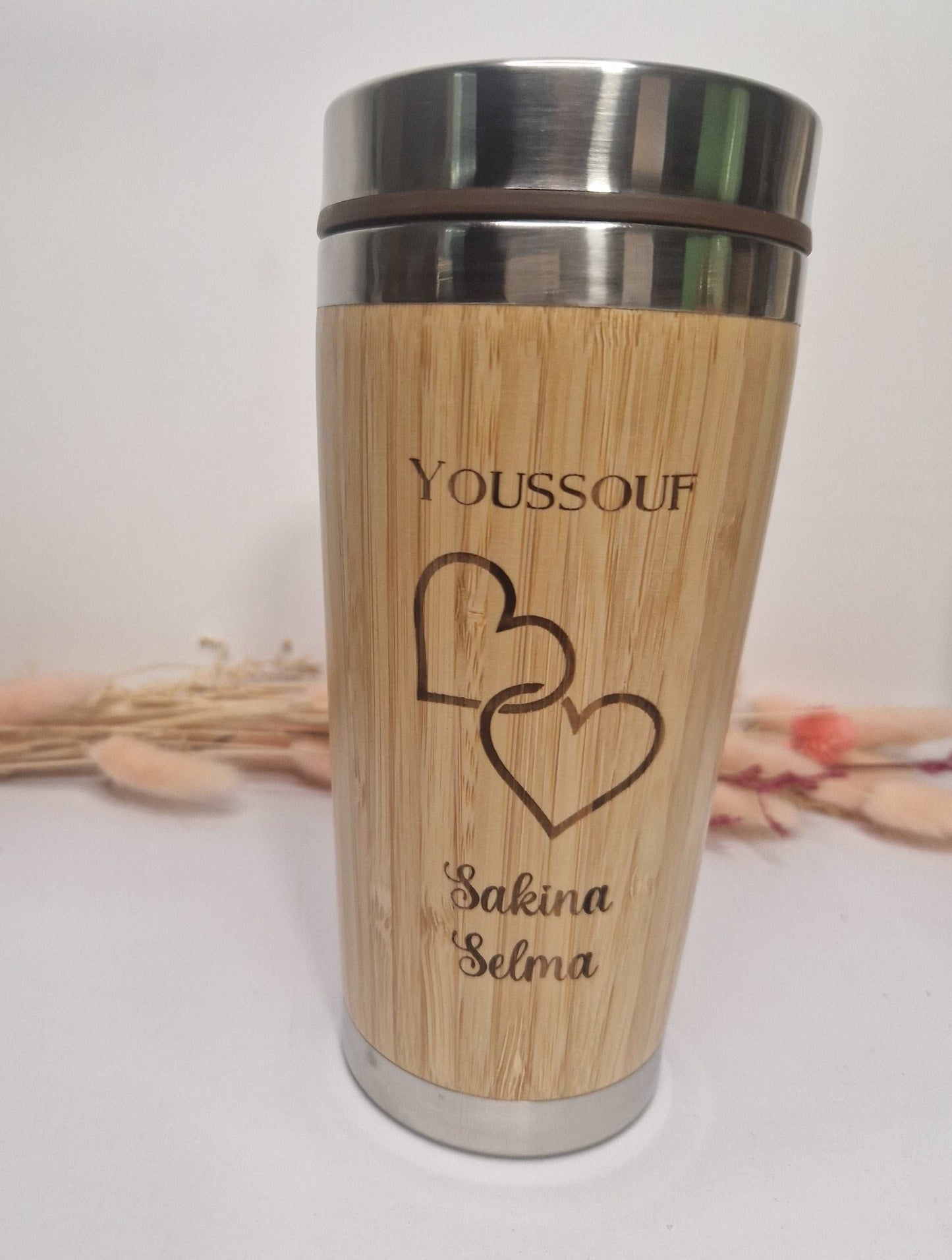 Mug isotherme en bois personnalisé - Mon Objet Personnalisé