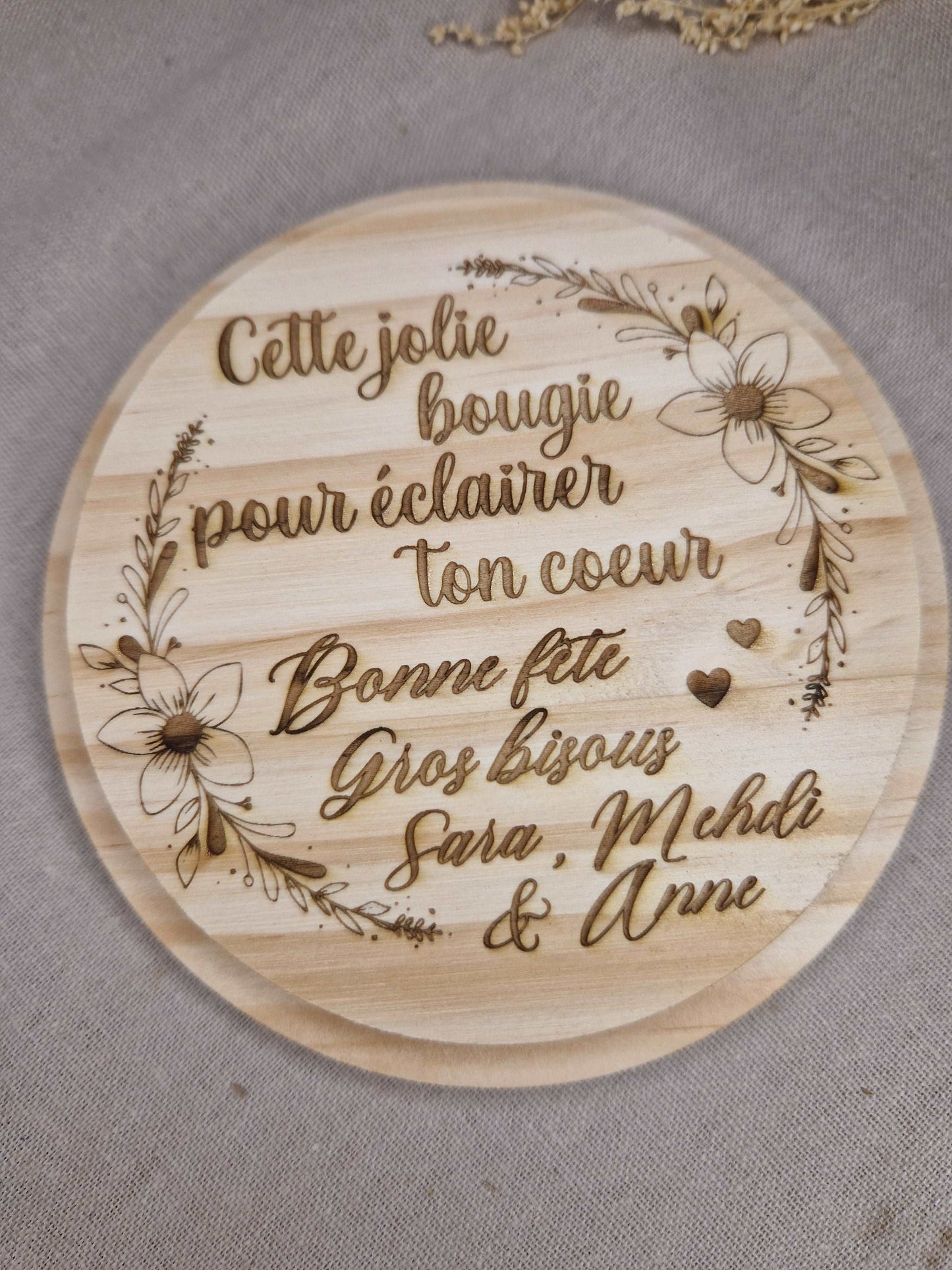 Bougie parfumée sous cloche personnalisée - Mon Objet Personnalisé