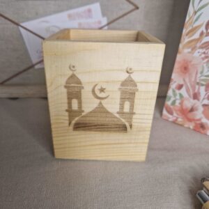 pot à crayon cadeaux personnalise grave arabe cadeau enfant musulman mou3alima bois mon objet perso