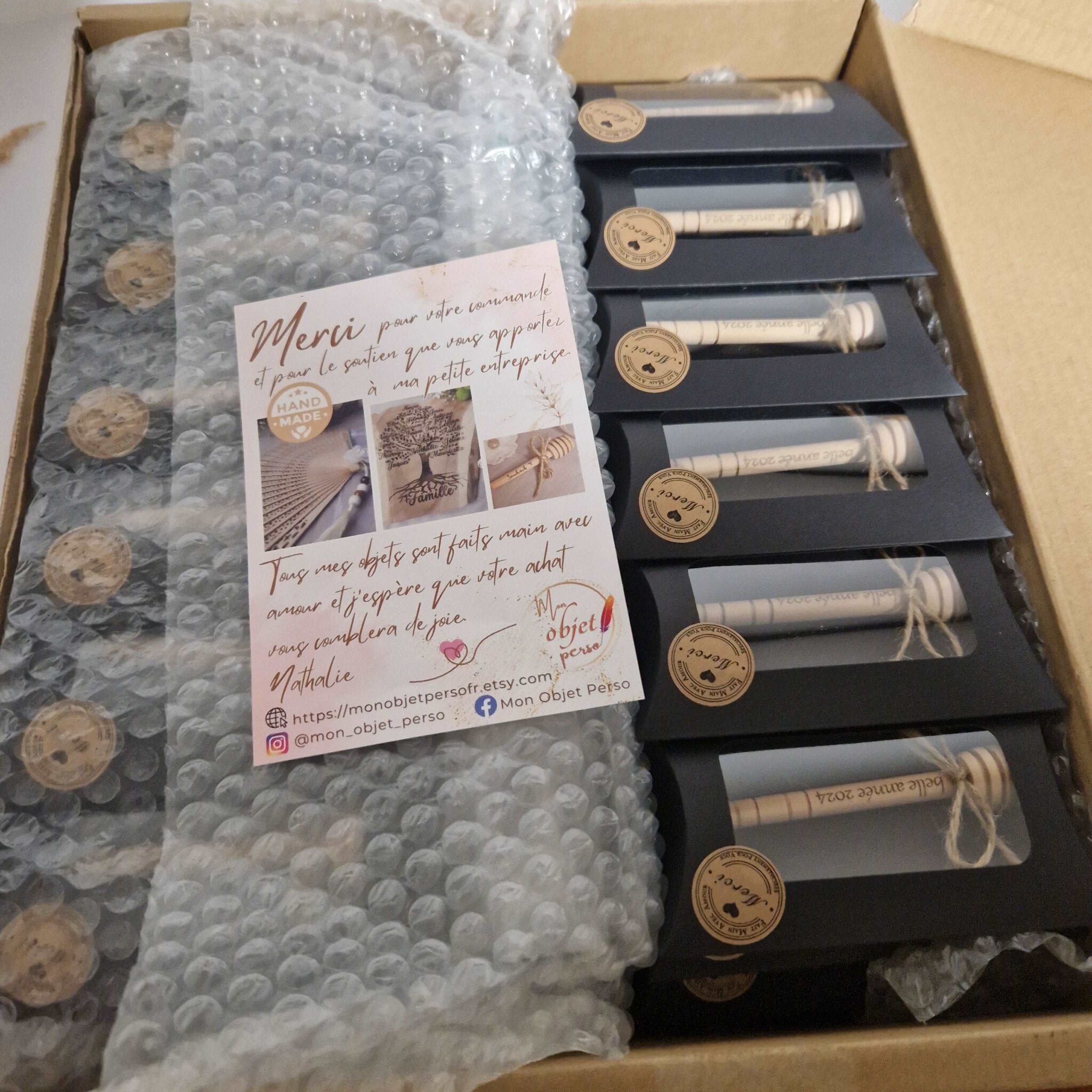 cuillères à miel en bois personnalise logo cadeau entreprise goodies mon objet perso