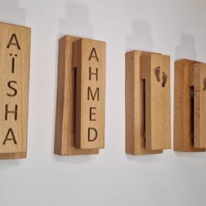 porte serviette mural en bois massif moderne personnalisable mon objet perso