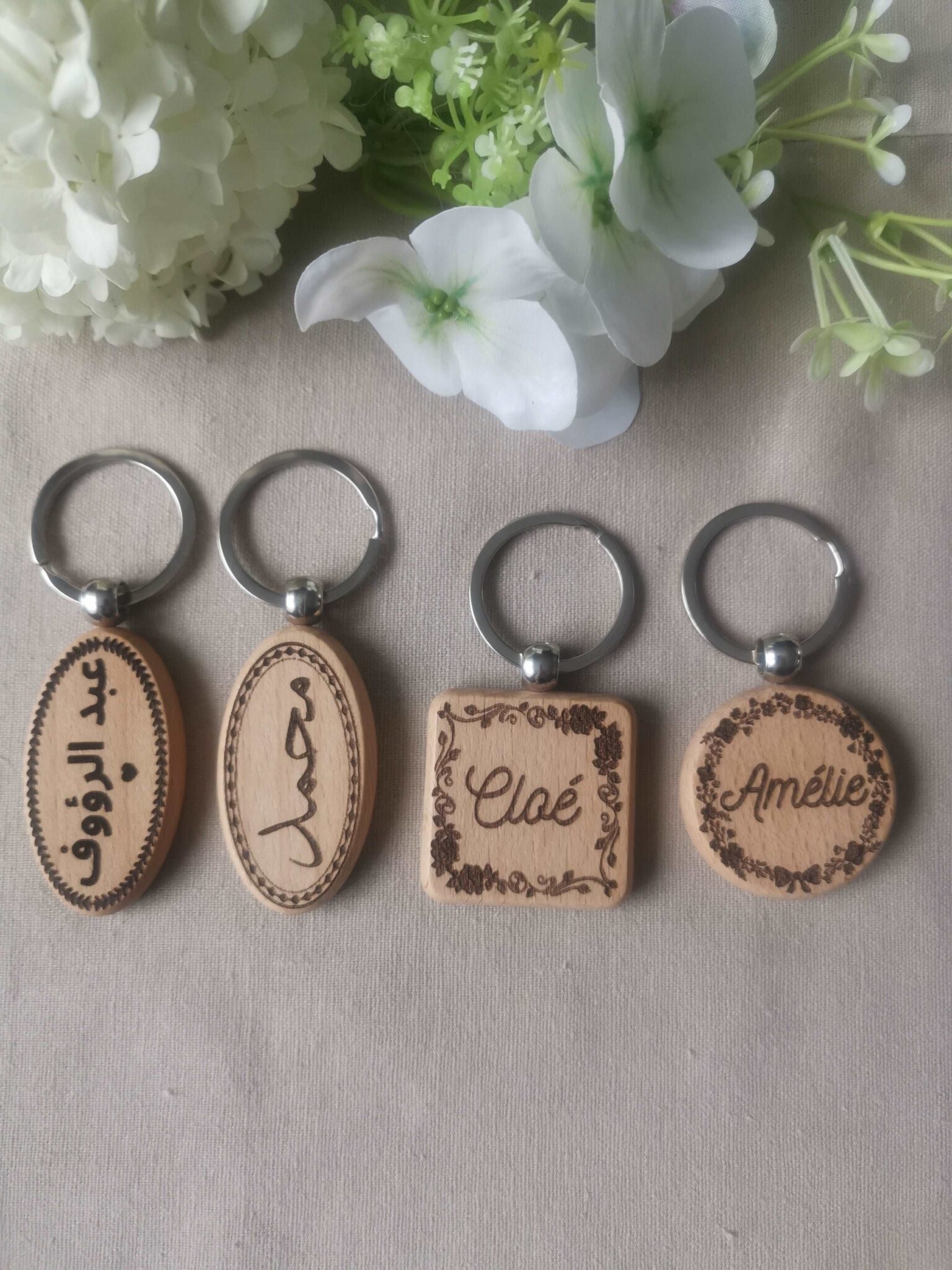 porte clé en bois personnalise cadeau mon objet perso