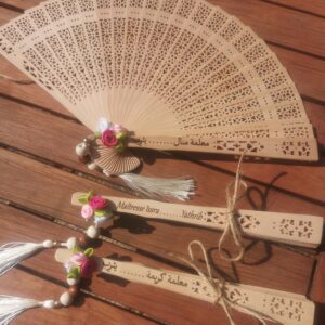 eventail cadeau femme personnalise en bois gravé mon objet perso