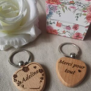 porte clé en bois personnalise cadeau mon objet perso