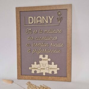 Cadre puzzle en bois personnalisé