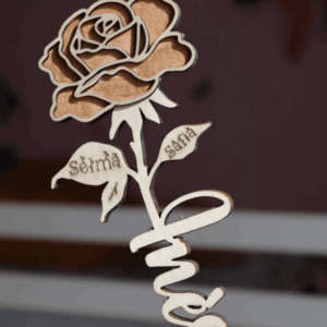 fleur en bois decoupee personnalise cadeau femme mon objet perso