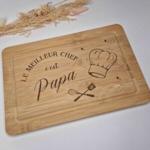 planche en bois personnalise fete des peres bonne fete papa