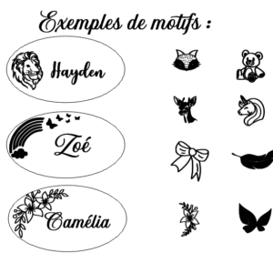 motifs brosse bebe personnalise