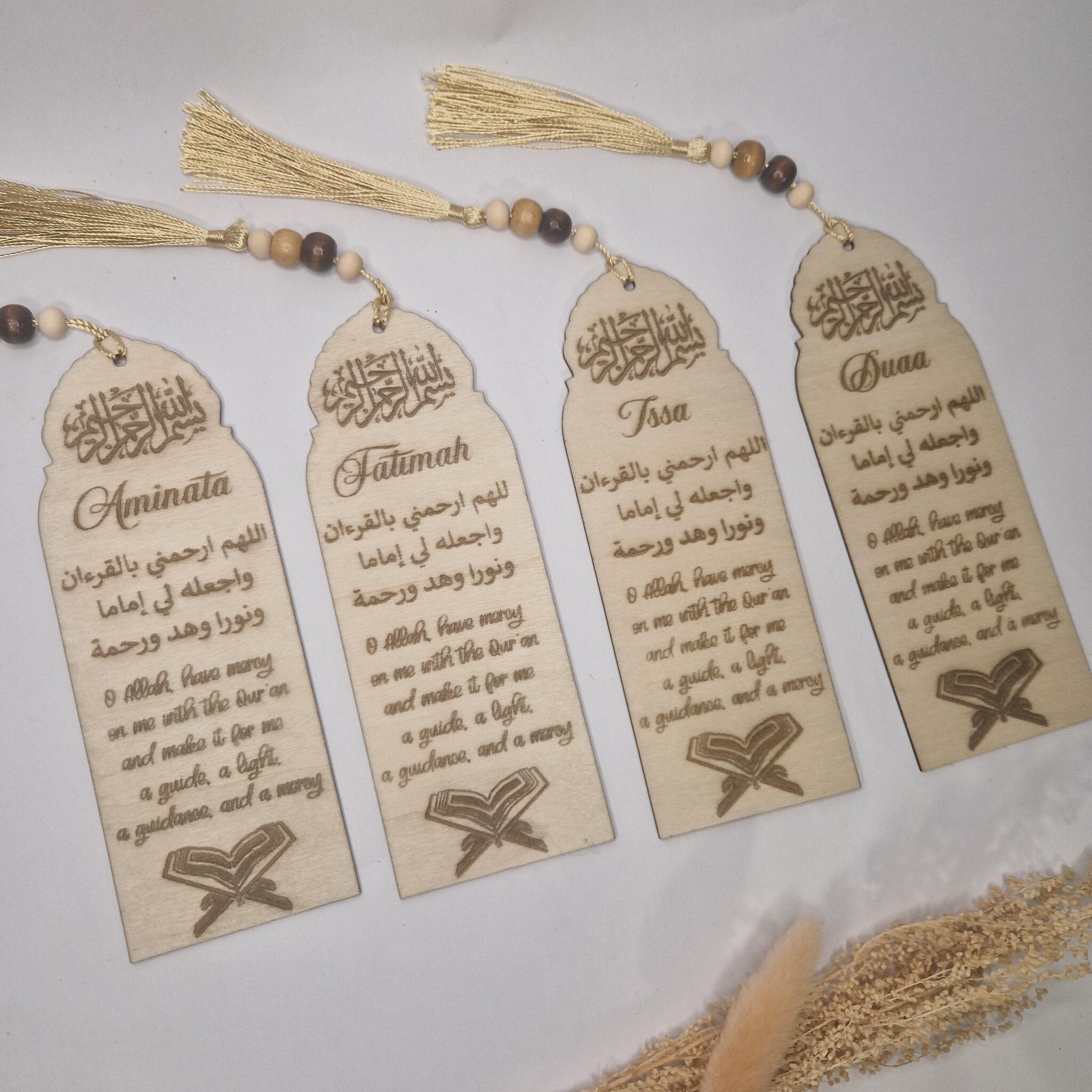 marque page programme de lecture du coran 30 jours personnalise prenom cadeau musulman ramadan mon objet perso