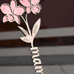 fleur en bois decoupee personnalise cadeau femme mon objet perso
