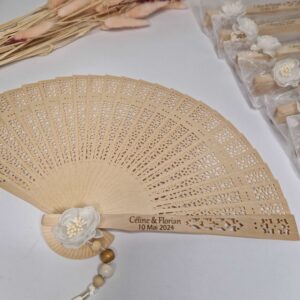 eventail cadeau femme personnalise en bois grave cadeau invités mariage mariée mon objet perso